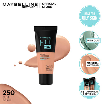Maybelline - Fit Me Matte + Poreless Liquid Foundation - 250 Sun Beige